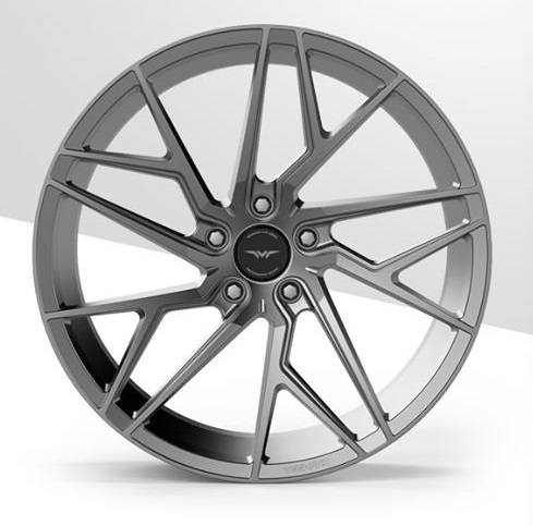 NEW 19  VEEMANN V FS44 ALLOY WHEELS IN GLOSS GRAPHITE WITH WIDER 9 5  REARS